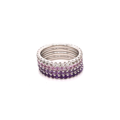 Alexia Shades of Purple Amethyst Stack