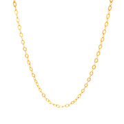 Brushed 18k Yellow Gold Cable chain