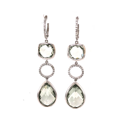 Filippa Green Amethyst and Diamond Earrings