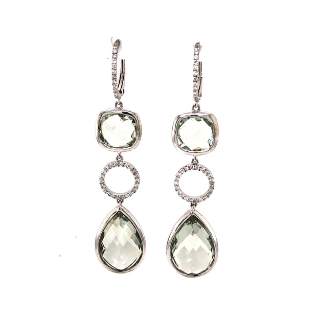Filippa Green Amethyst and Diamond Earrings