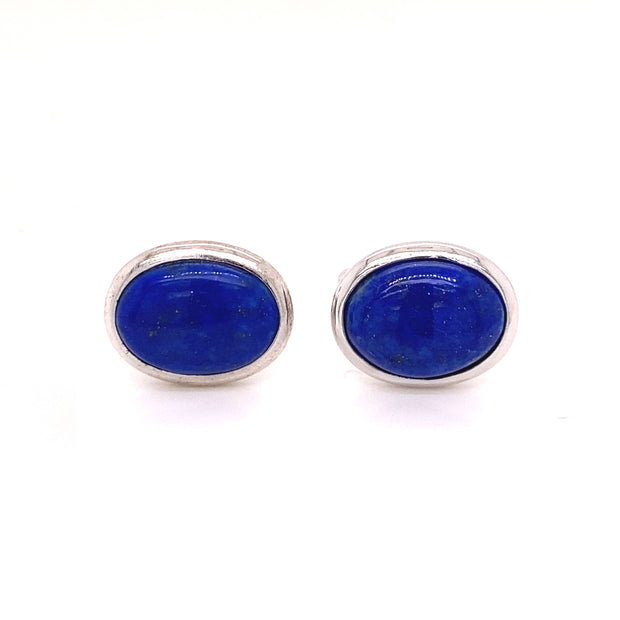 Olivier Oval Lapis Lazuli Cufflinks