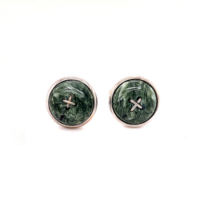 Olivier in Seraphinite Button Cufflinks