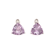 Rebecca Amethyst Trillion Earrings