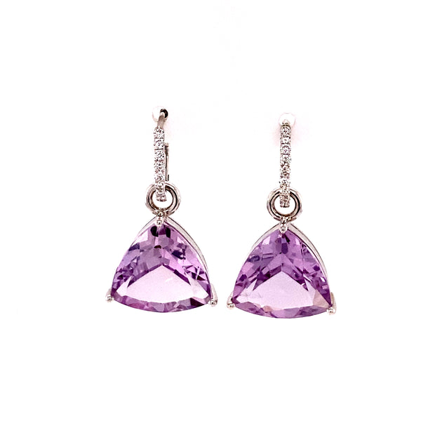 Rebecca Amethyst Trillion Earrings