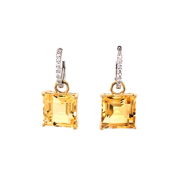 Rebecca Citrine Earrings