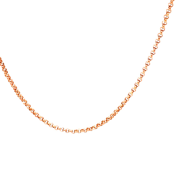 Delicate 18k Rose Gold Belcher Chain