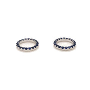 Sasha Deep Blue Sapphire and White Gold Earrings