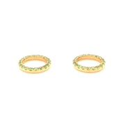 Sasha Light Green Tsavorite and Yellow Gold Earrings