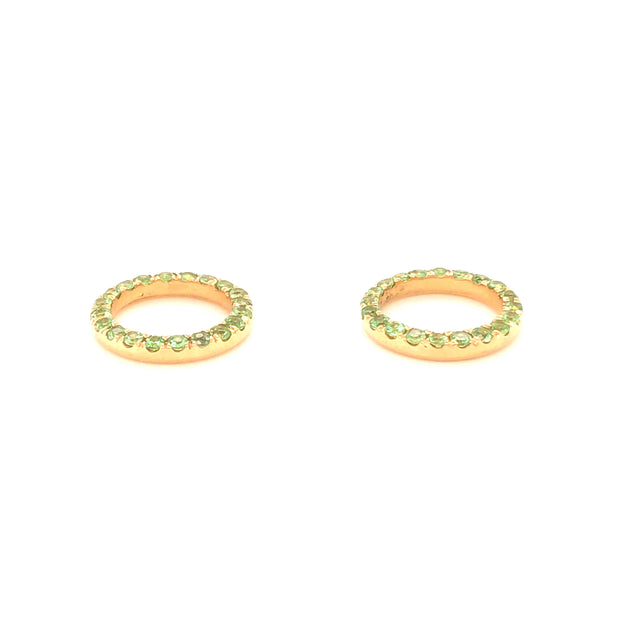 Sasha Light Green Tsavorite and Yellow Gold Earrings