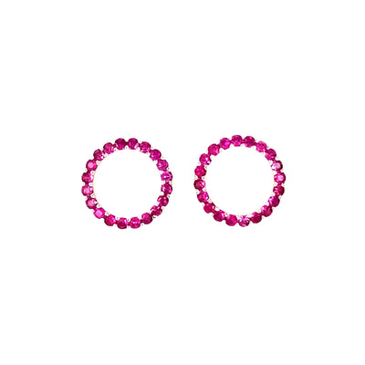 Sasha Hot Pink Sapphire Earrings