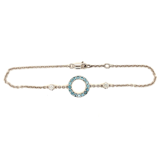 Victoria bracelet in Blue Topaz and Diamond