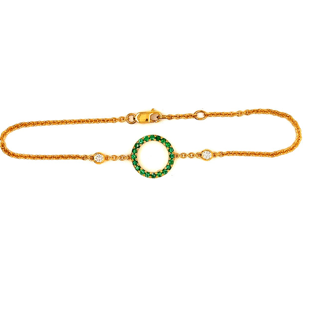 Victoria Bracelet in Emerald and Diamond