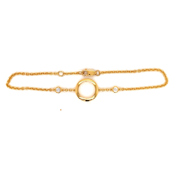 Victoria Bracelet in Polished Gold and Diamond