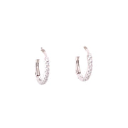 Classic Diamond XL in 18k White Gold Hoops