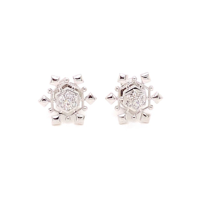 Diamond Snowflake Earrings