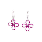 Frances Hot Pink Sapphire Earrings