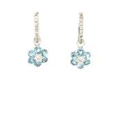 Emilie Aquamarine and Diamond Earrings