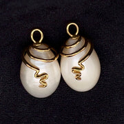 Squiggles Pearl drop earrings