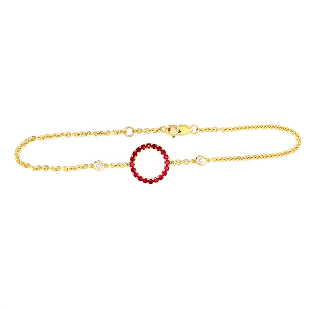 Victoria bracelet in Ruby and diamond