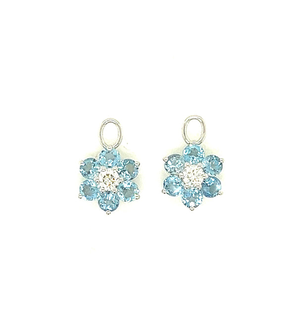 Emilie Aquamarine and Diamond Earrings