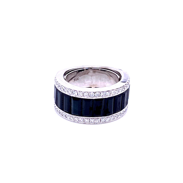 Kathryn Black Sapphire and Diamond Ring