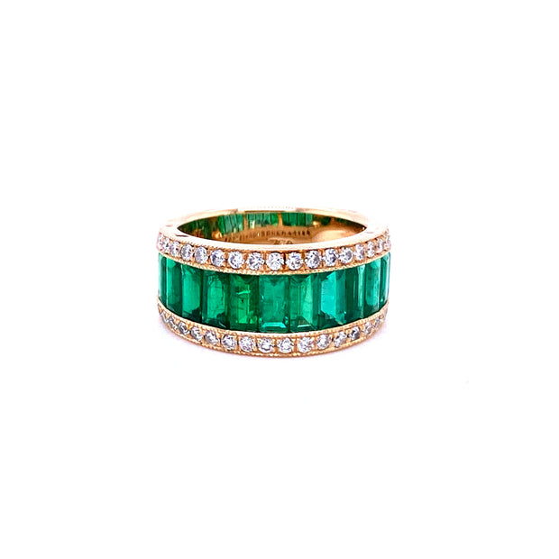 Kathryn Emerald and Diamond Ring