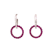 Sasha Hot Pink Sapphire Earrings